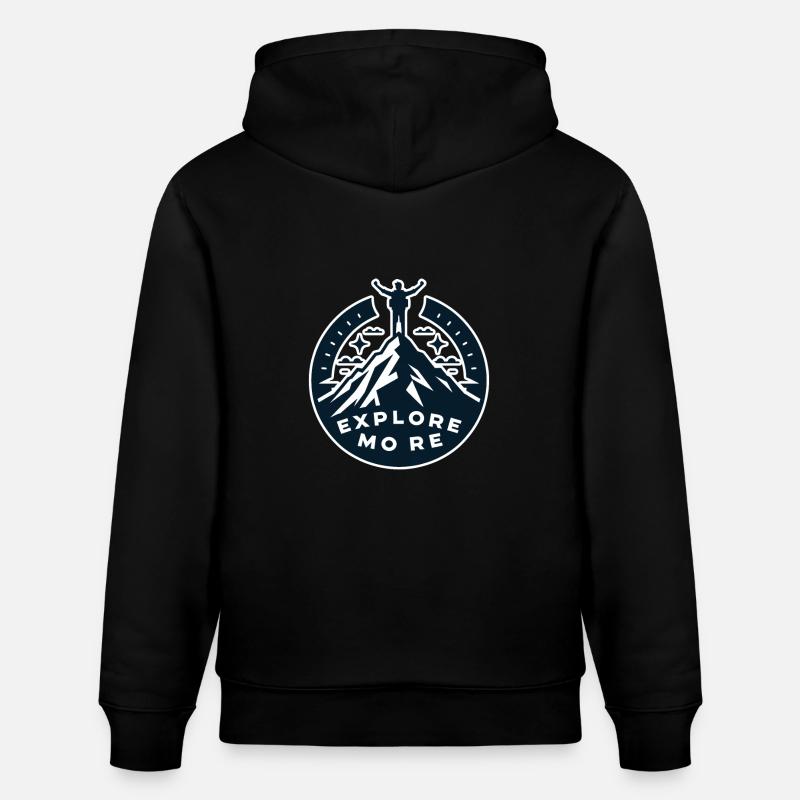 Explore more - Wanderer - Stanley/Stella CRUISER Unisex Organic Hoodie - black