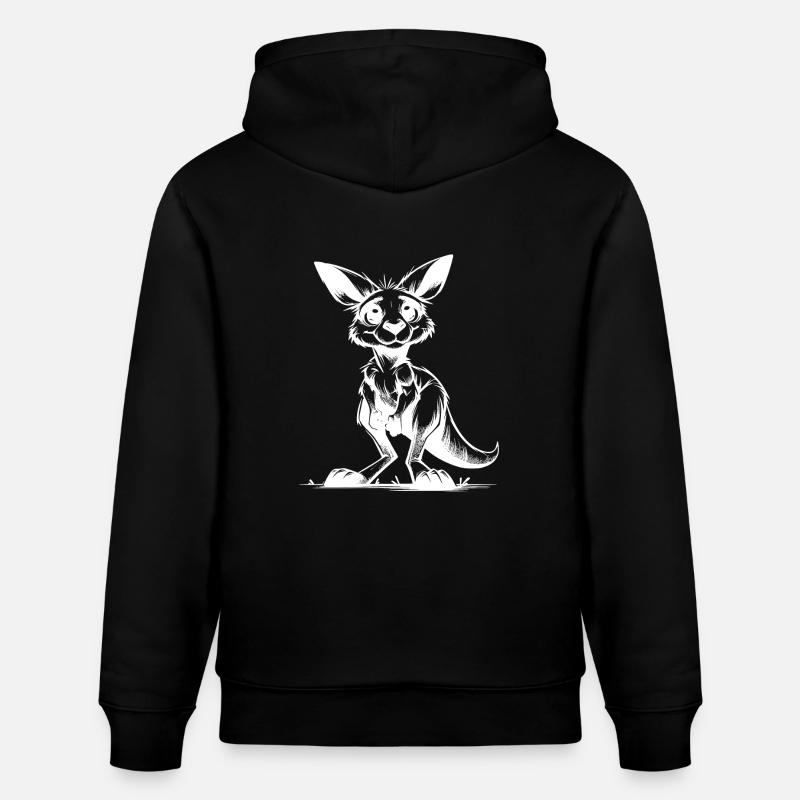 Süsses putzig Australisches Känguru Baby - Stanley/Stella Unisex Bio-Hoodie CRUISER  - Schwarz
