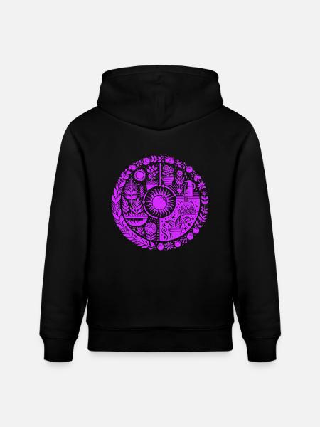 Permaculture Cycle - Stanley/Stella CRUISER Unisex Organic Hoodie - black