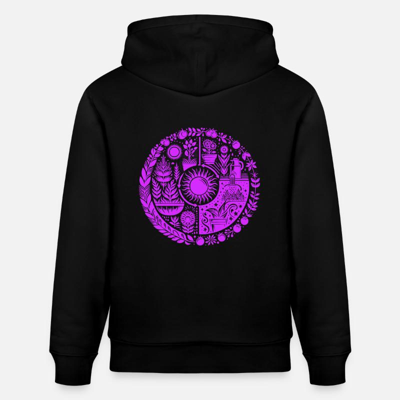 Permaculture Cycle - Sweat à capuche bio CRUISER Stanley/Stella Unisexe - noir