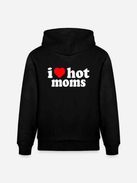 I love hot moms - Stanley/Stella CRUISER Unisex Organic Hoodie - black