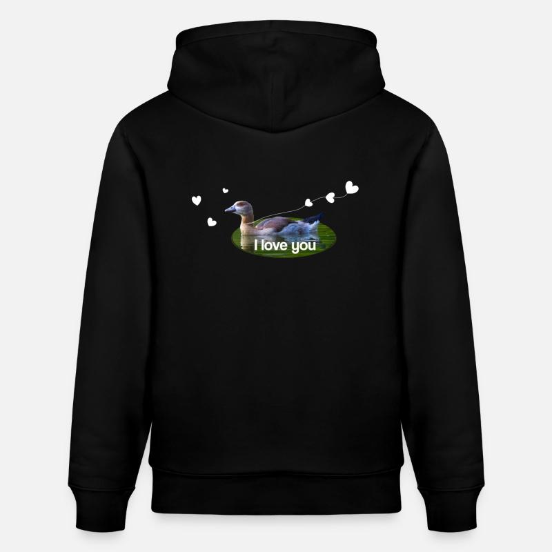 Je t’aime - Sweat à capuche bio CRUISER Stanley/Stella Unisexe - noir