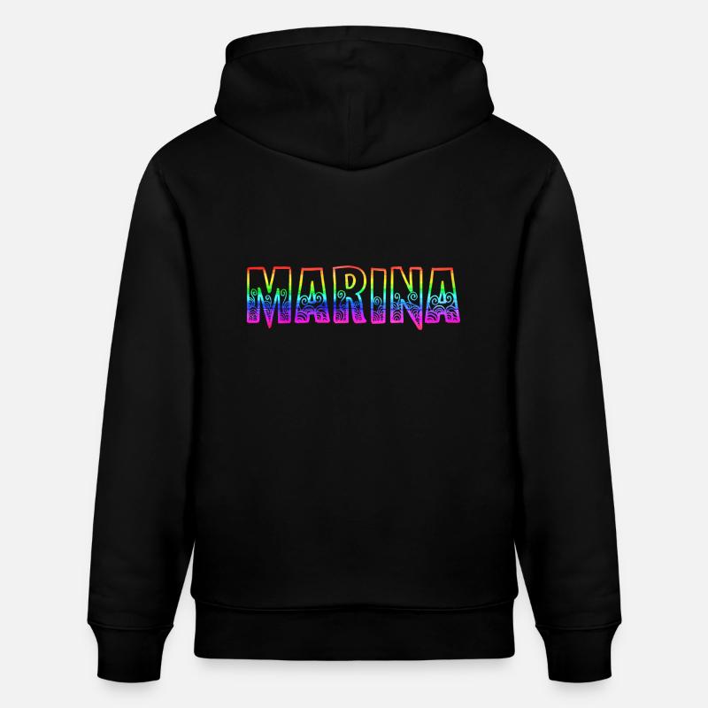 marina rs regenbogen - Stanley/Stella Unisex Bio-Hoodie CRUISER  - Schwarz