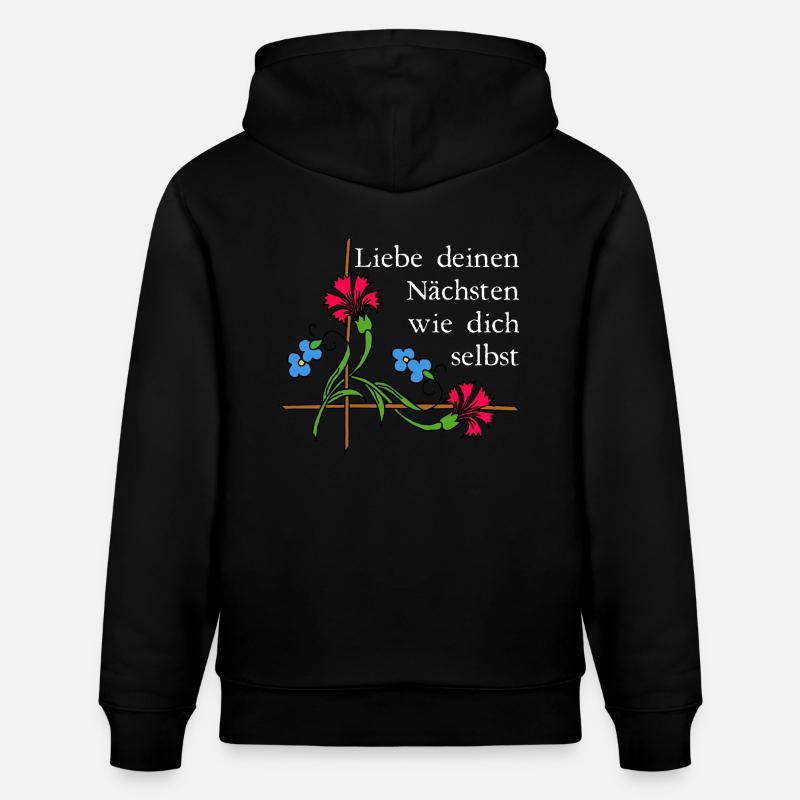 Nächstenliebe 2 - Stanley/Stella Unisex Bio-Hoodie CRUISER  - Schwarz