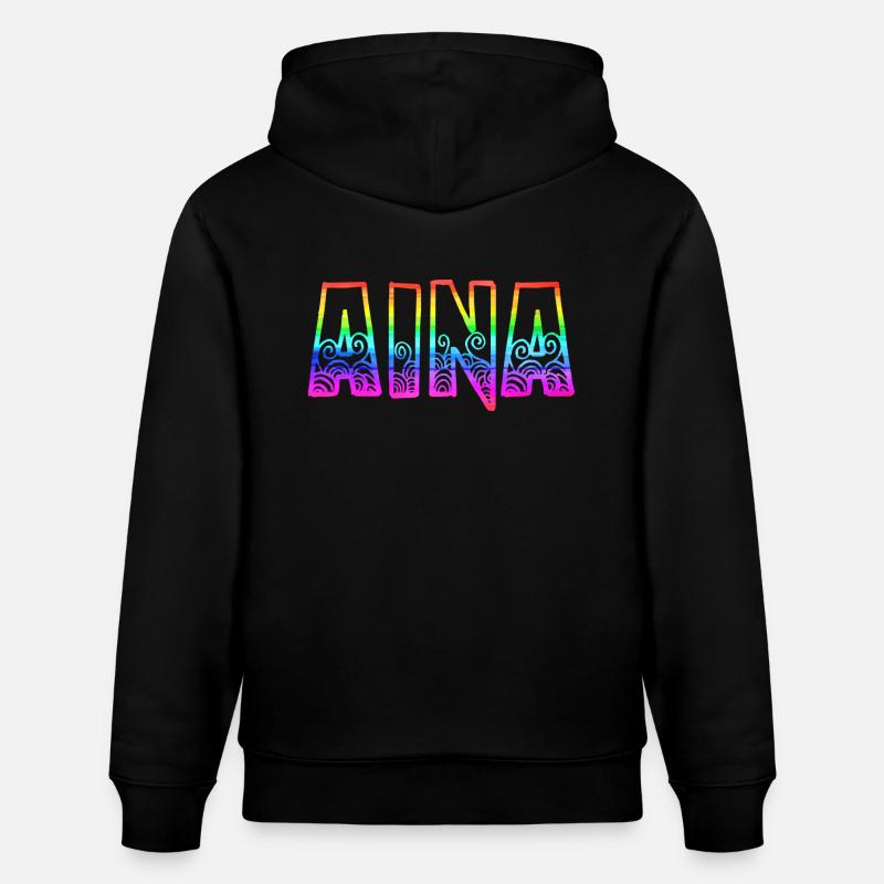 aina rs regenbogen - Stanley/Stella Unisex Bio-Hoodie CRUISER  - Schwarz