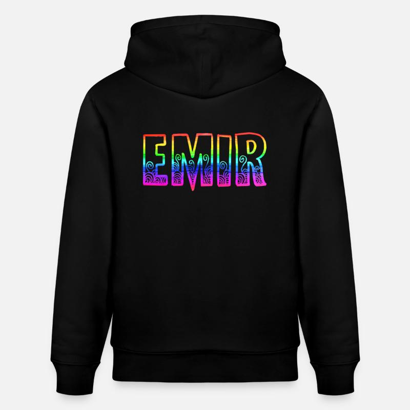 Emir RS Arc-en-ciel - Sweat à capuche bio CRUISER Stanley/Stella Unisexe - noir