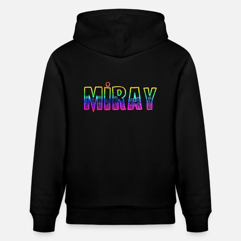 Miray RS Arc-en-ciel - Sweat à capuche bio CRUISER Stanley/Stella Unisexe - noir