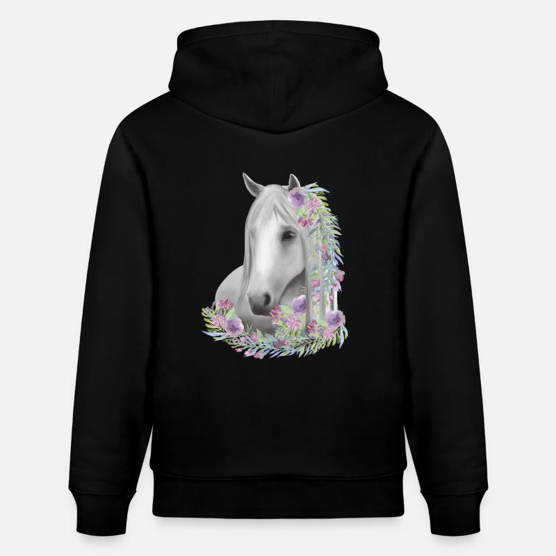 Équitation Chevaux Filles - Sweat à capuche bio CRUISER Stanley/Stella Unisexe - noir