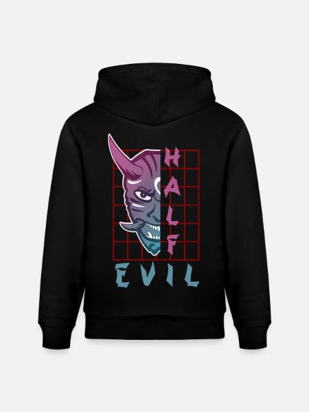 Oni Mask Japan Demon - Stanley/Stella CRUISER Unisex Organic Hoodie - black