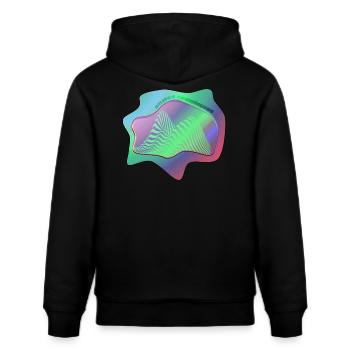 Ondes cosmiques - Sweat à capuche bio CRUISER Stanley/Stella Unisexe - noir - Dos - Alina (178cm)
