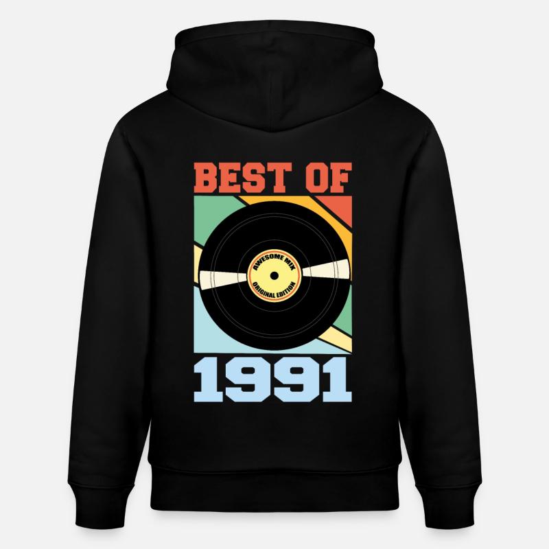 Le meilleur de 1991 - Sweat à capuche bio CRUISER Stanley/Stella Unisexe - noir