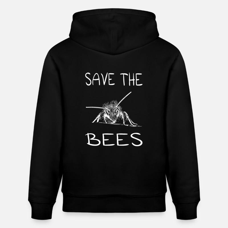 Save the Bees - Stanley/Stella Unisex Bio-Hoodie CRUISER - Schwarz