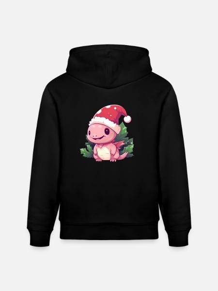 Noël Axolotl Gui - Sweat à capuche bio CRUISER Stanley/Stella Unisexe - noir