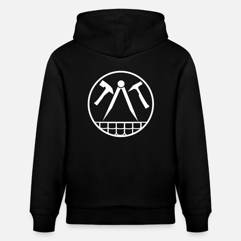 Couvreurs/Menuisiers - Sweat à capuche bio CRUISER Stanley/Stella Unisexe - noir