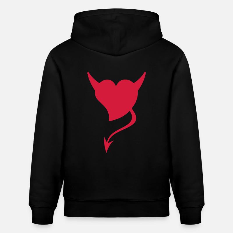 Devil Heart - Sweat à capuche bio CRUISER Stanley/Stella Unisexe - noir