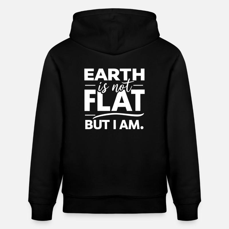 Satire Flache Erde Ironische Witze - Stanley/Stella Unisex Bio-Hoodie CRUISER  - Schwarz