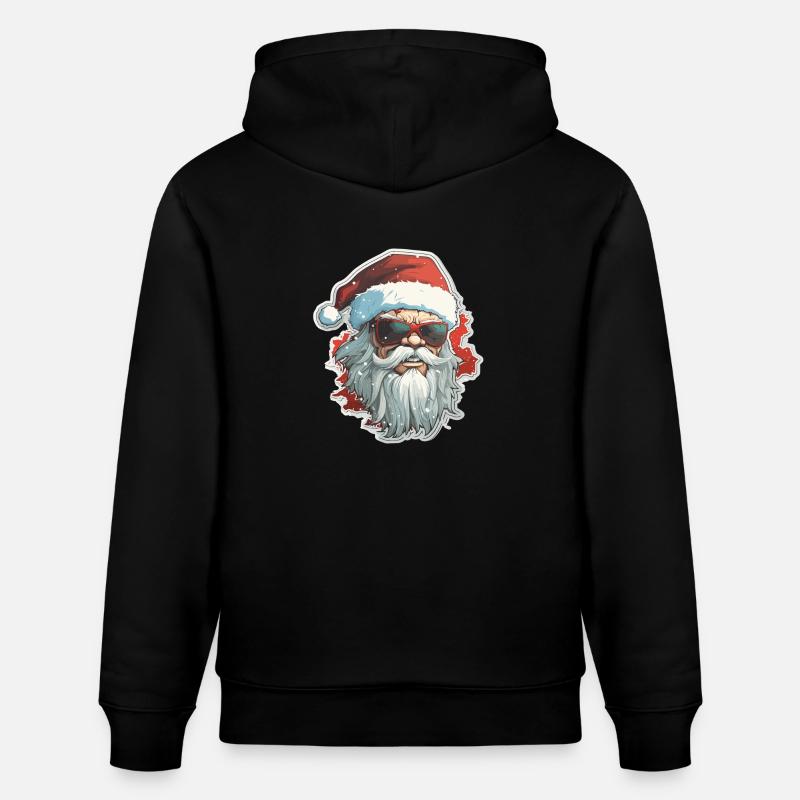 Père Noël - illustration - Sweat à capuche bio CRUISER Stanley/Stella Unisexe - noir