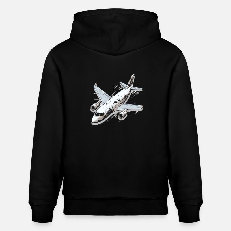 Avion - illustration - Sweat à capuche bio CRUISER Stanley/Stella Unisexe - noir
