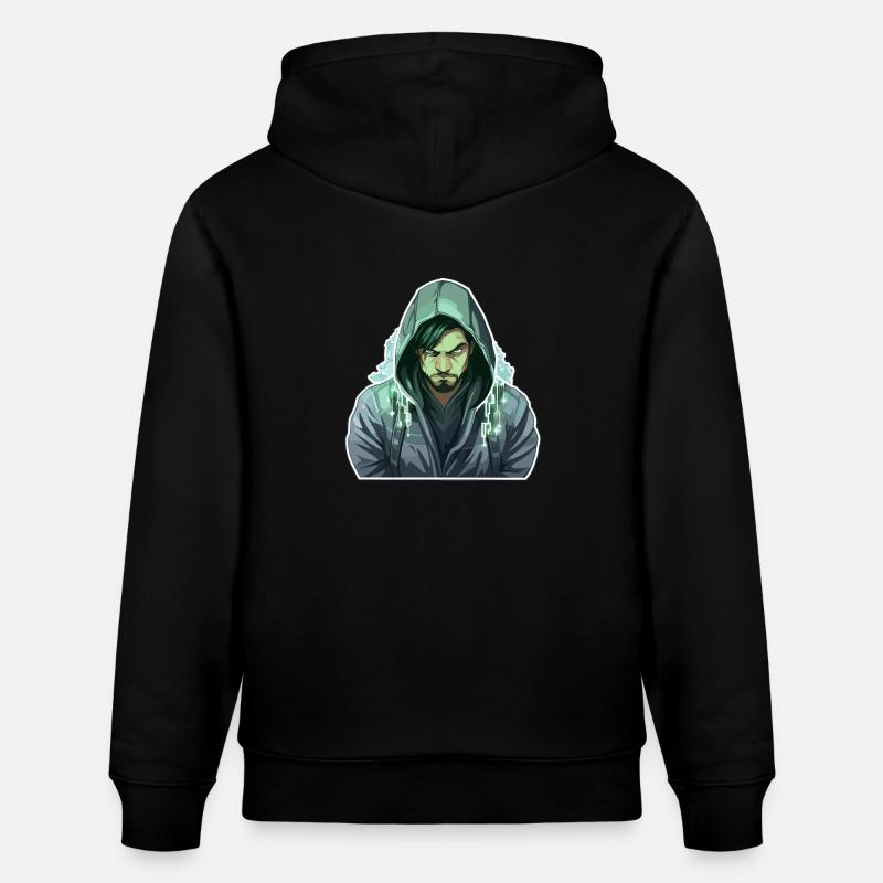 Hacker éthique - Illustration - Sweat à capuche bio CRUISER Stanley/Stella Unisexe - noir
