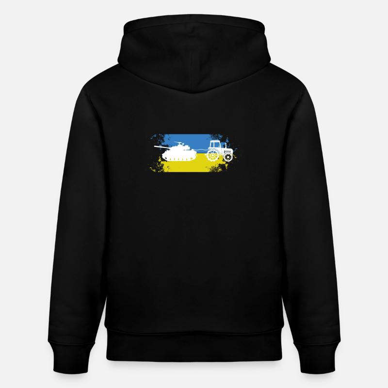 Traktor Panzer Ukraine Meme - Stanley/Stella Unisex Bio-Hoodie CRUISER  - Schwarz