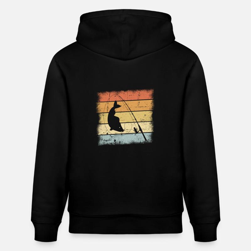 Conception rétro de pêche - Sweat à capuche bio CRUISER Stanley/Stella Unisexe - noir