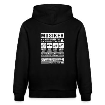 Musiker Spruch lustig - Stanley/Stella Unisex Bio-Hoodie CRUISER  - Schwarz - Hinten - Alina (178cm)