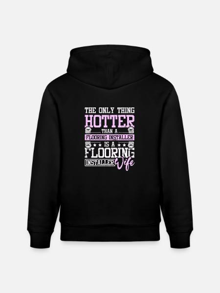 Flooring installer wife - Stanley/Stella CRUISER Unisex Organic Hoodie - black