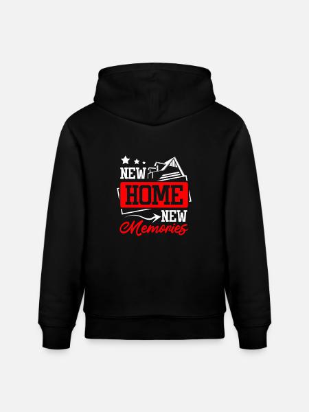 New home new memories - Stanley/Stella CRUISER Unisex Organic Hoodie - black