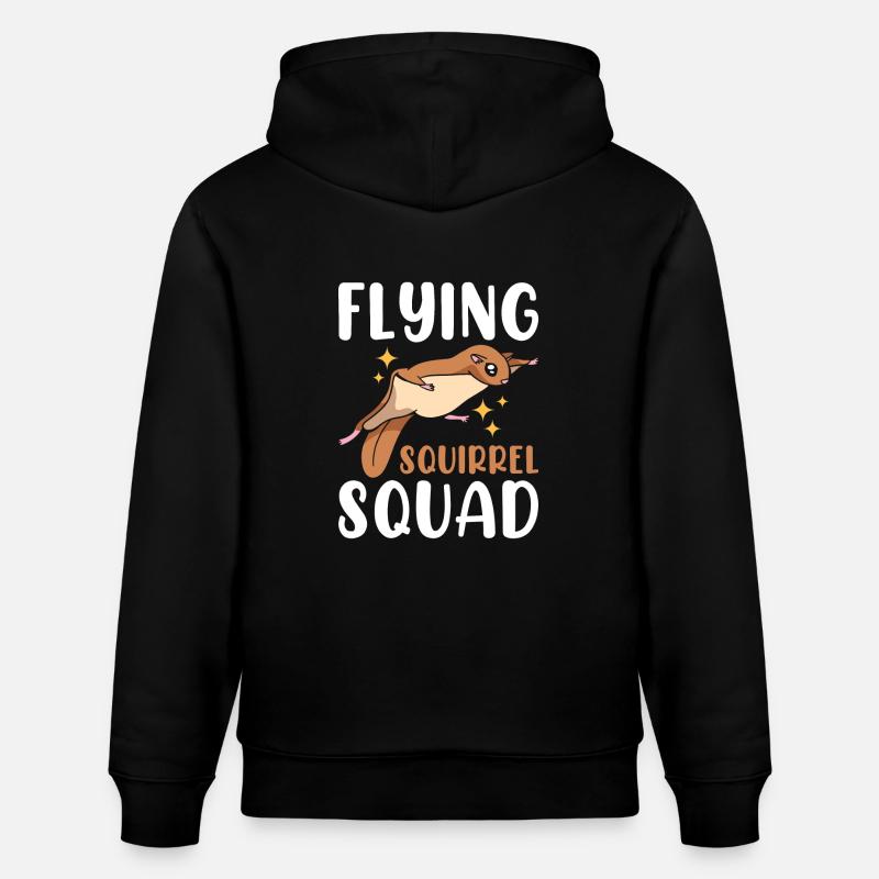 Escouade d’écureuils volants - Sweat à capuche bio CRUISER Stanley/Stella Unisexe - noir