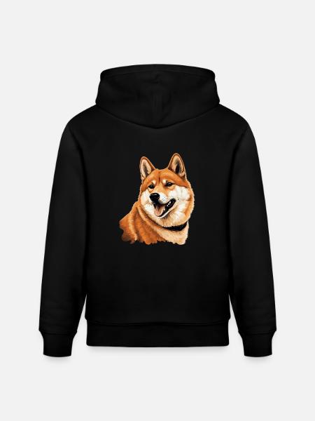 Shiba Inu - Stanley/Stella CRUISER Unisex Organic Hoodie - black