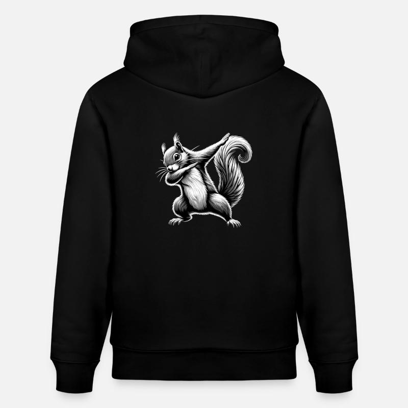 Dabbing Eichhörnchen - Stanley/Stella Unisex Bio-Hoodie CRUISER  - Schwarz