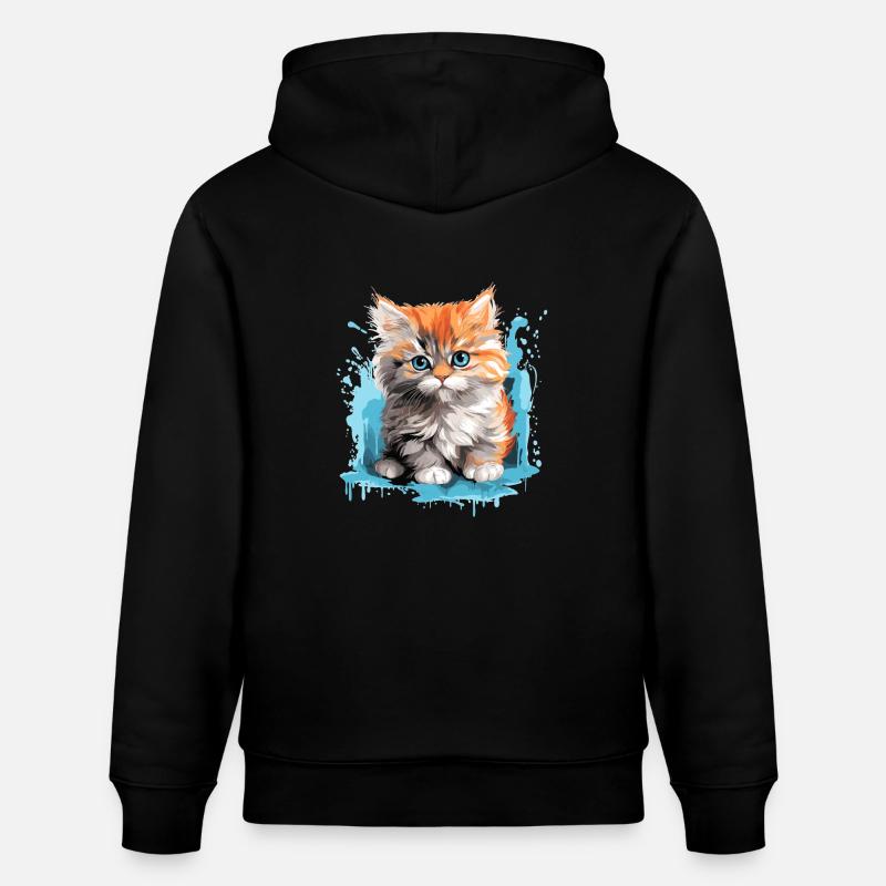 Chat persan Perser Katze - Sweat à capuche bio CRUISER Stanley/Stella Unisexe - noir