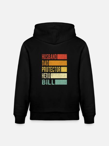 Bill Name Dad Gift - Stanley/Stella CRUISER Unisex Organic Hoodie - black