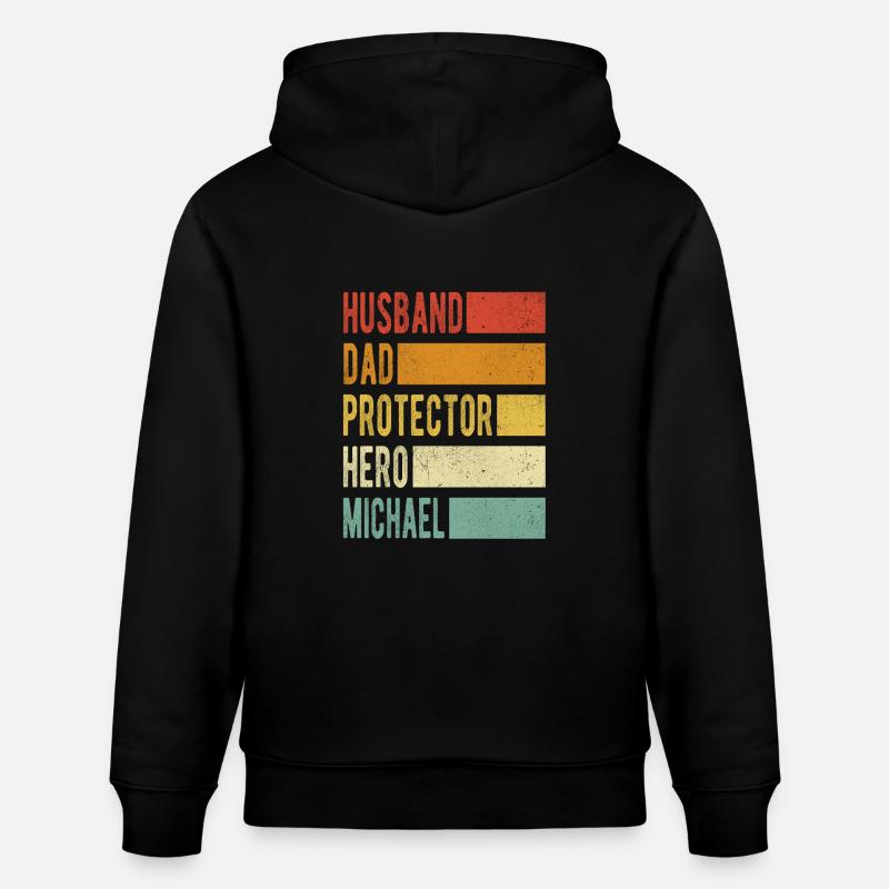 Michael Name Papa Geschenk - Stanley/Stella Unisex Bio-Hoodie CRUISER  - Schwarz