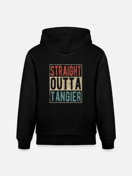 Straight outta Tangier - Stanley/Stella CRUISER Unisex Organic Hoodie - black