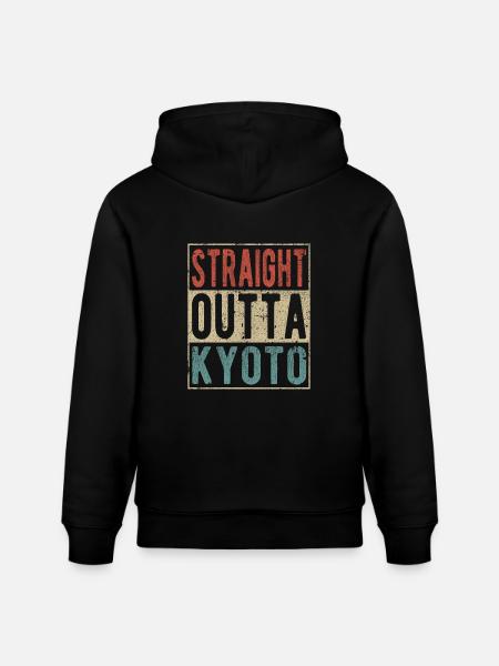 Straight outta Kyoto - Stanley/Stella CRUISER Unisex Organic Hoodie - black