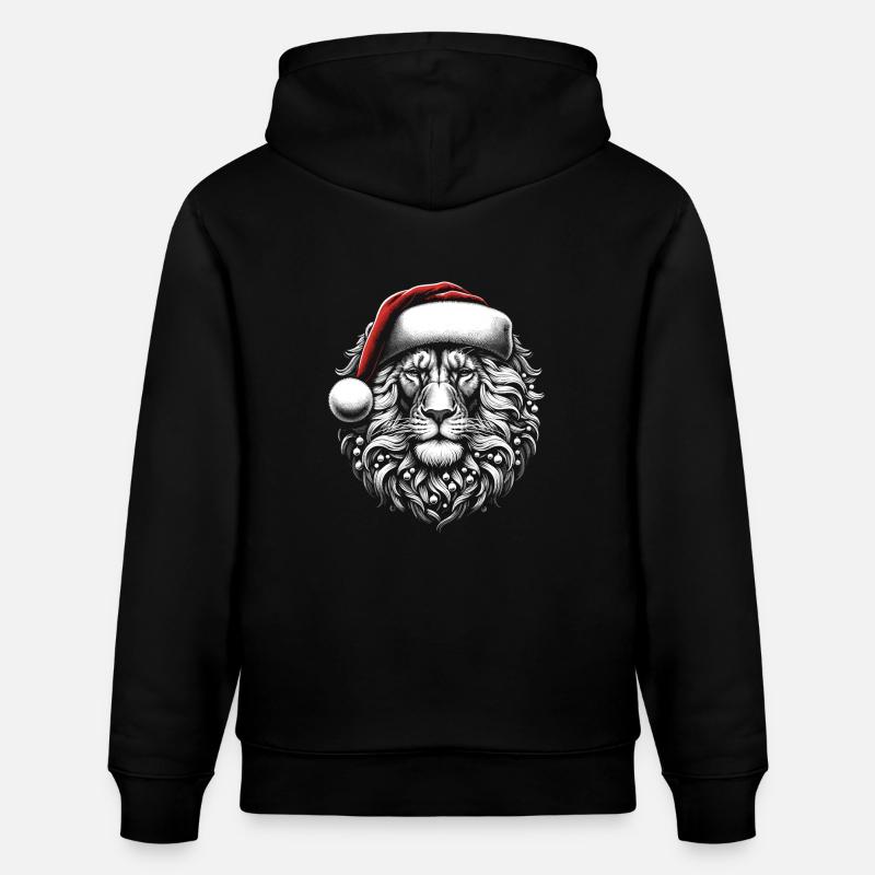 Lion Père Noël Noël - Sweat à capuche bio CRUISER Stanley/Stella Unisexe - noir