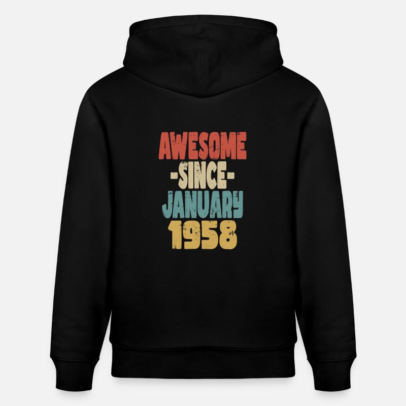 Génial janvier 1950 - Sweat à capuche bio CRUISER Stanley/Stella Unisexe - noir