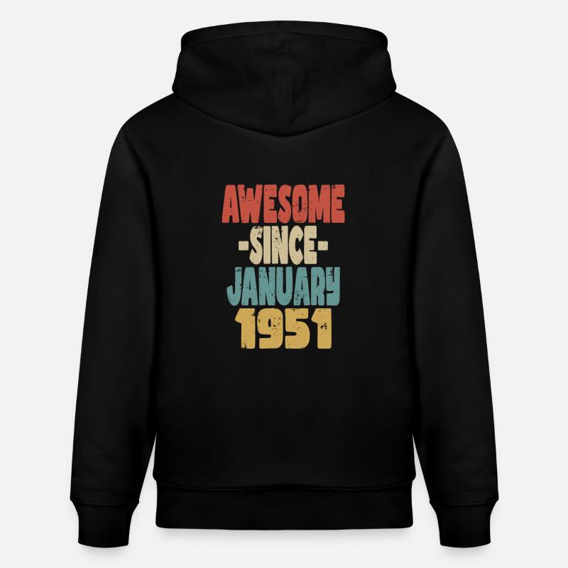 Génial janvier 1951 - Sweat à capuche bio CRUISER Stanley/Stella Unisexe - noir