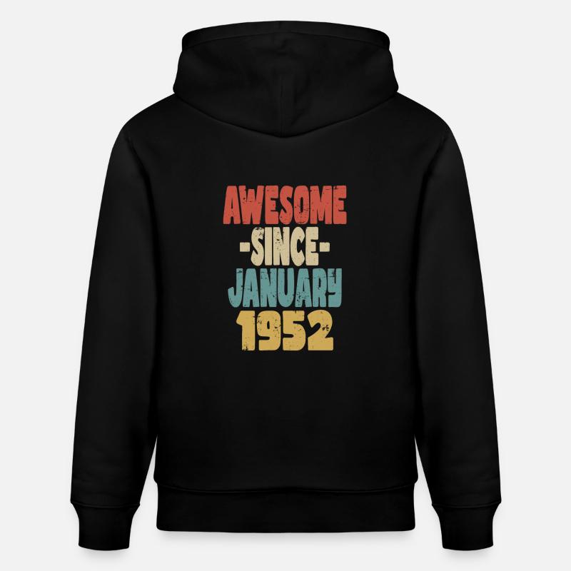 Génial janvier 1952 - Sweat à capuche bio CRUISER Stanley/Stella Unisexe - noir