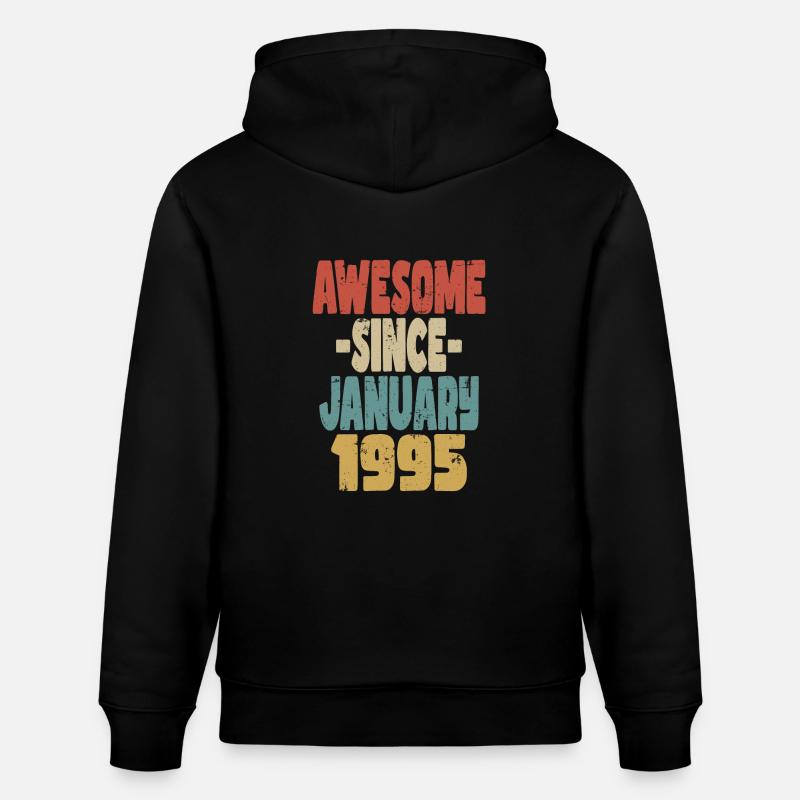 Génial Janvier 1995 - Sweat à capuche bio CRUISER Stanley/Stella Unisexe - noir