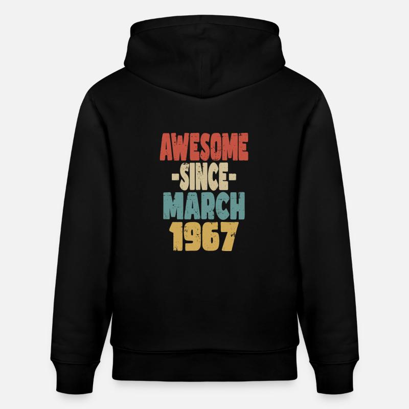 Génial mars 1967 - Sweat à capuche bio CRUISER Stanley/Stella Unisexe - noir