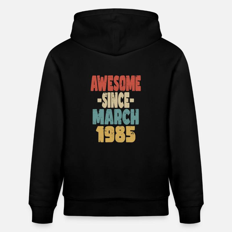 Génial Mars 1985 - Sweat à capuche bio CRUISER Stanley/Stella Unisexe - noir