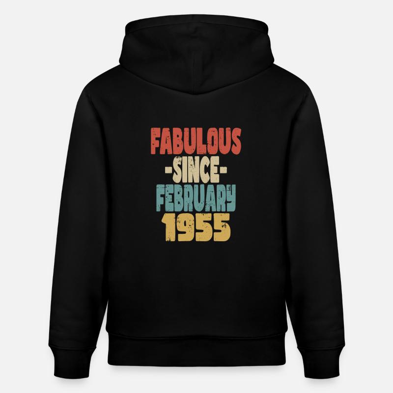 Fabuleux février 1955 - Sweat à capuche bio CRUISER Stanley/Stella Unisexe - noir