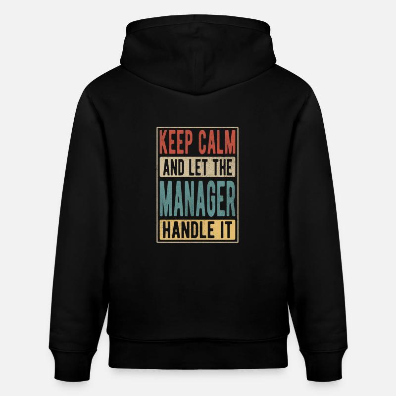 Manager Retro Geschenk - Stanley/Stella Unisex Bio-Hoodie CRUISER  - Schwarz