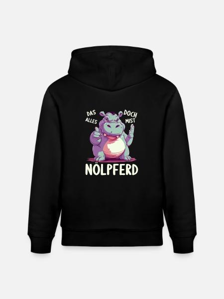 Hippo Hippo Complain Complainer Nölpferd - Stanley/Stella CRUISER Unisex Organic Hoodie - black