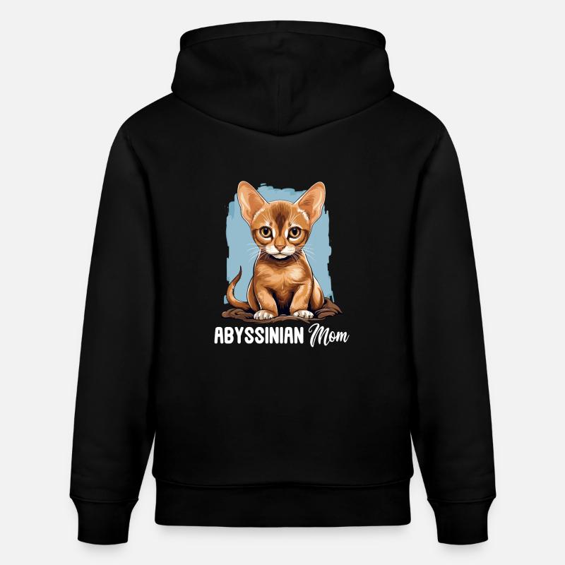 Chat d’Abyssinie Abessinierkatze - Sweat à capuche bio CRUISER Stanley/Stella Unisexe - noir