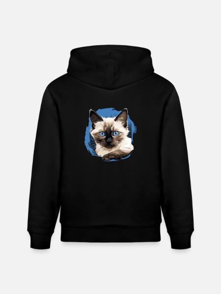 Balinese Cat Balinesenkatze - Stanley/Stella CRUISER Unisex Organic Hoodie - black