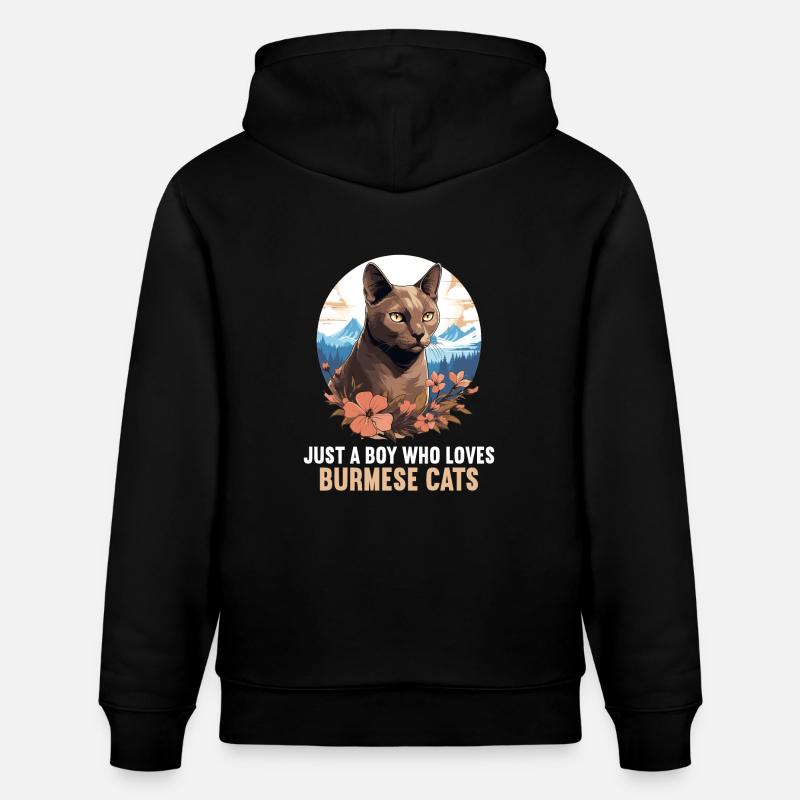 Chat birman Birmanie Katze - Sweat à capuche bio CRUISER Stanley/Stella Unisexe - noir
