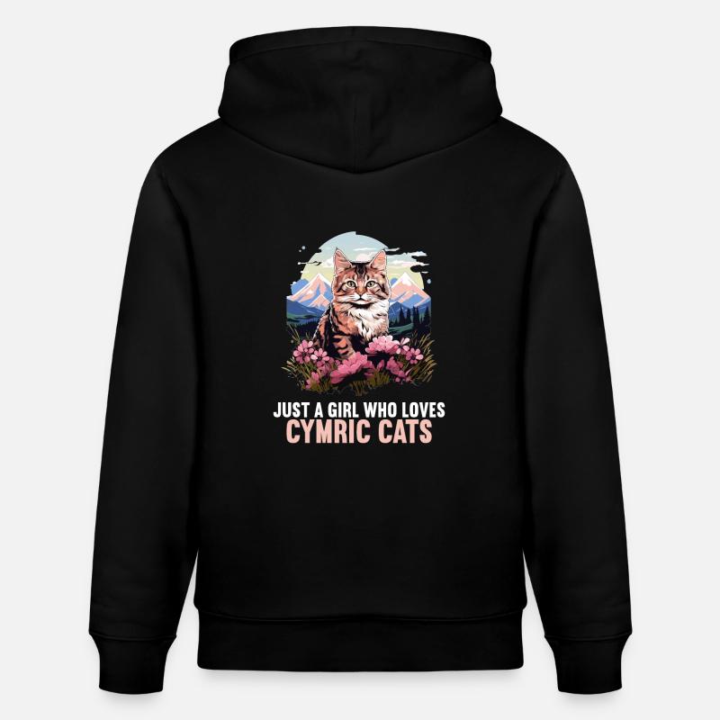 Cymric Kitten Cymric Cat - Sweat à capuche bio CRUISER Stanley/Stella Unisexe - noir